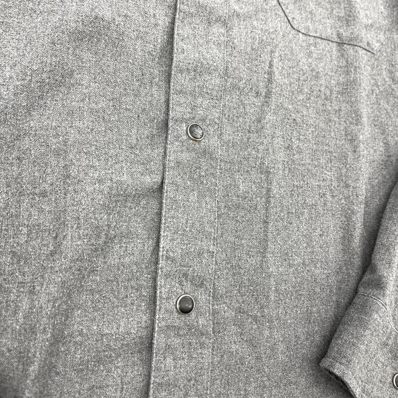 Flylow Men's Royal Shirt Pearl Snap Long Sleeve Flannel Shirt Gray Size XL - Picture 7 of 10